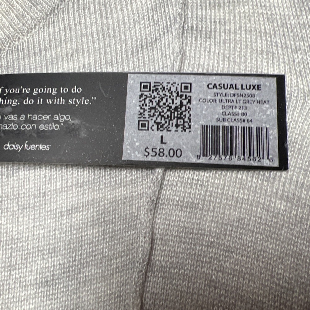 Daisy Fuentes Women's SZ Large Sweater Media Split Back Hi Low NWT - Picture 5 of 12